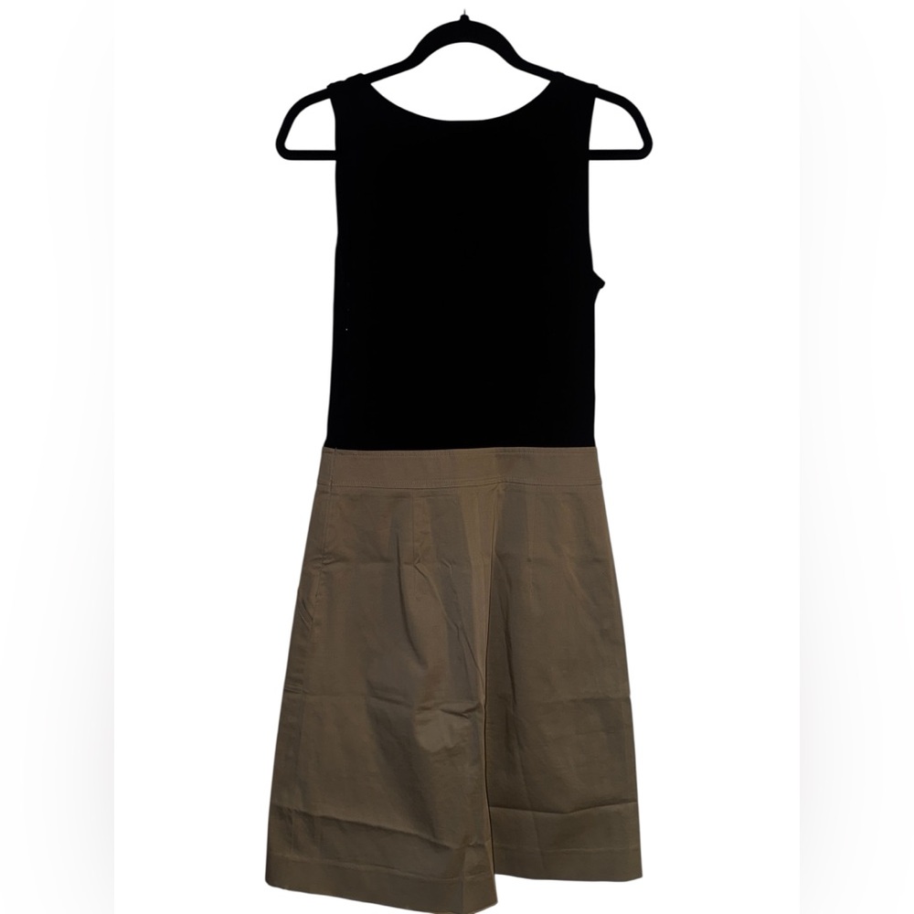 Dkny Black Top with Khaki Skirt Colorblock Dress - Picture 2 of 6